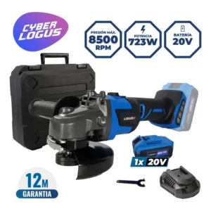 Amoladora Angular Logus 20V Inalámbrica 115mm 4.0Ah Brushless