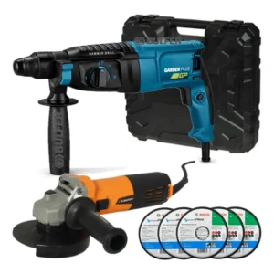 Rotomartillo 800w + Amoladora 115mm Lusqtoff + Discos Bosch