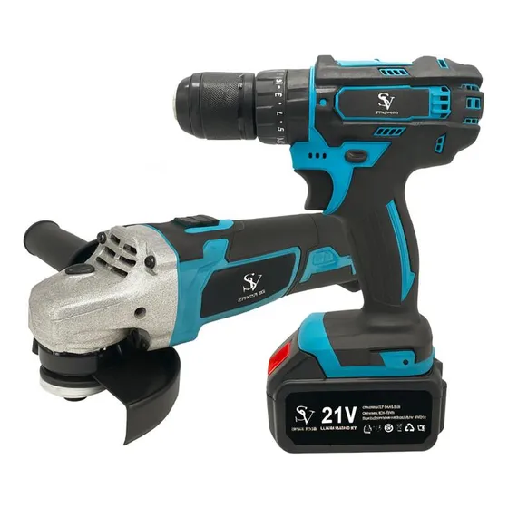Set Amoladora 115mm Y Taladro 13mm Maletin Bateria 21v