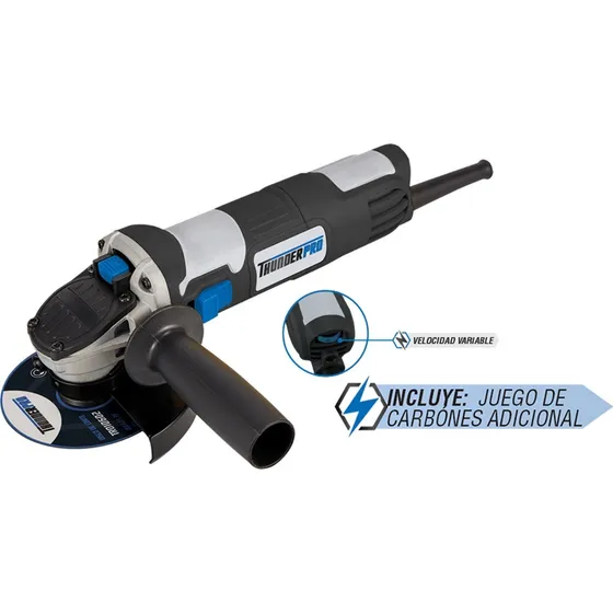 Amoladora Angular Thunder Pro 115mm 900w - Con Velocidad Variable