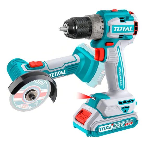 Taladro Atornillador Inalambrico Brushless 20v + Miniamoladora 20v