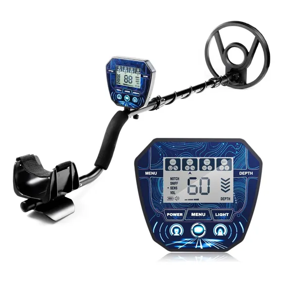 Detector De Metales Cazador De Tesoros Lcd Midow Plata Bronce