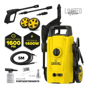 Hidrolavadora 1600 PSI 1400W con Pistola y Manguera de 5 Metros - HL1400R Upper hidrolavadora-1600-psi-1400w-con-pistola-y-manguera-de-5-metros-hl1400r-upper