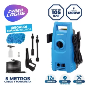 Hidrolavadora Logus HL105 105 Bar 1200W Compacta y Potente con Accesorios Incluidos