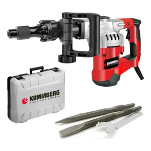 Kommberg Martillo Demoledor Hex 17mm 1500W 20 Joules con 2 Cinceles Kb-D40EX