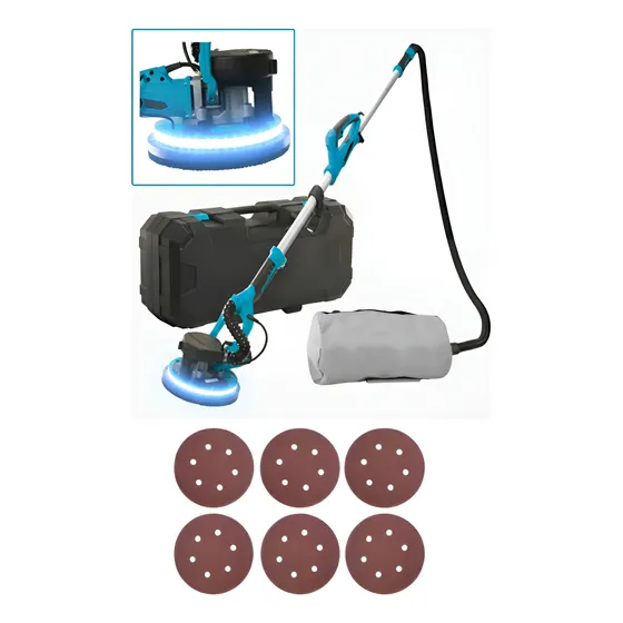 Lijadora De Techo Pared 1050w Veloc. Variable Luz Led Alisad