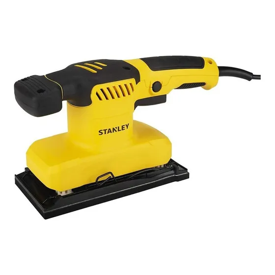 Lijadora profesional orbital Stanley SS28 con sistema velcro amarilla 50Hz 280W