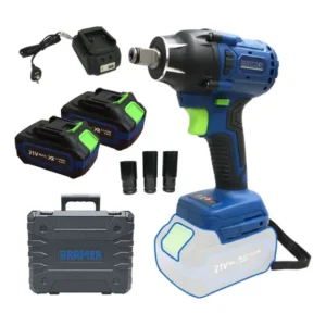 Llave de Impacto Inalámbrica 21V Bramer BR-002B 350Nm con 2 Baterías y LED