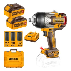 Llave de Impacto Inalámbrica 3/4" con 2 Baterías de 5Ah y Cargador Ingco Profesional llave-de-impacto-inalambrica-3-4-con-2-baterias-de-5ah-y-cargador-ingco-profesional
