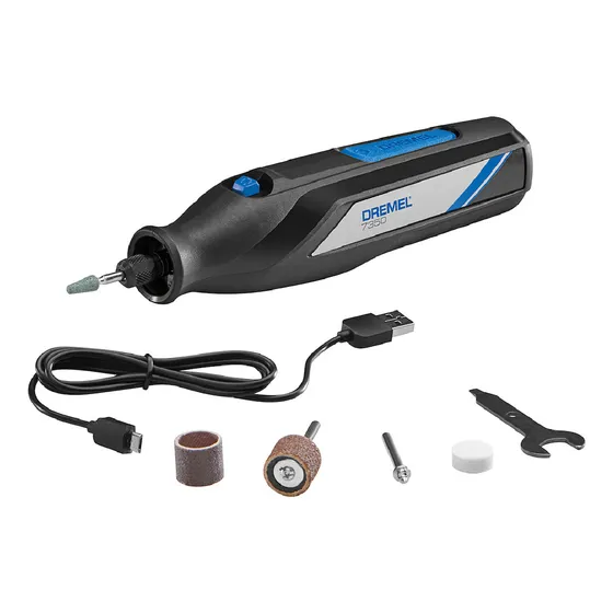 Minitorno Dremel 7350 Batería Con 5 Accesorios Potencia 4 W