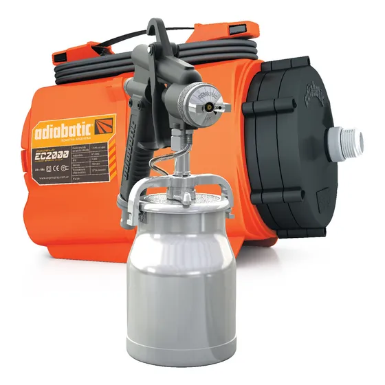 Pistola de Pintar Adiabatic EC2000PLCA 600W HVLP Tanque 1L Argentina