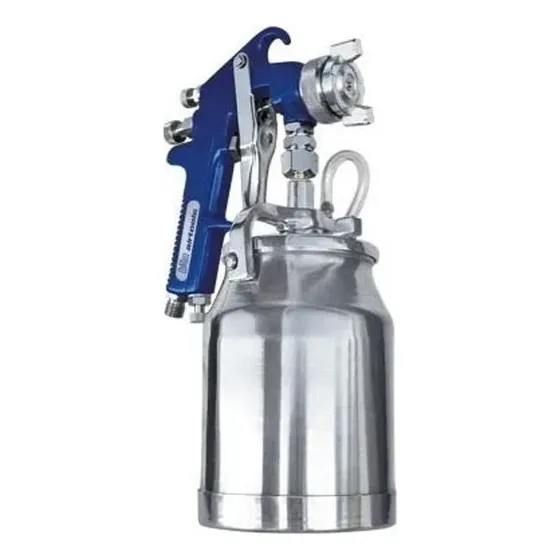 Pistola De Pintar Bta Por Succión Profesional Alta Presión Color Plateado