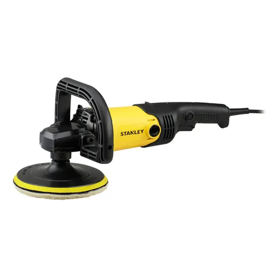 Pulidora eléctrica de mano Stanley SP137K color amarillo 1.3kW