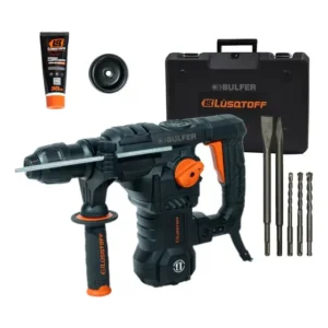 Rotomartillo Percutor Sds Plus Lusqtoff 1500w 6j con Accesorios Color Negro Frecuencia 50 Hz