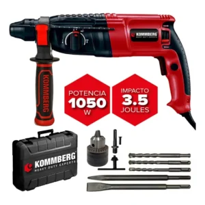 Rotomartillo Percutor Kommberg 1050W 26mm 3.5J SDS con Accesorios