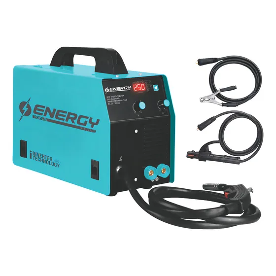 Soldadora Inverter MIG MMA 250A Monofásica Energy FLUX Alambre Electrodos