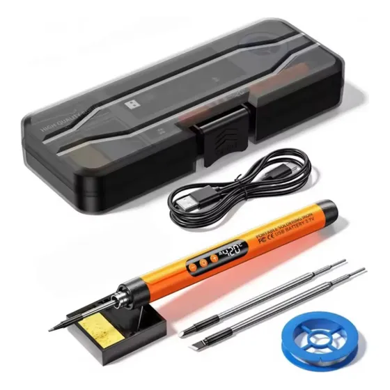 Soldador Eupro Eléctrico Portátil USB Recargable LED 300-450°C