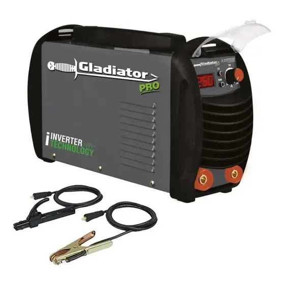 Soldadora Inverter Electrodo Digital 250 Amp Gladiator Pro Color Negro Frecuencia 50 Hz x 60 Hz