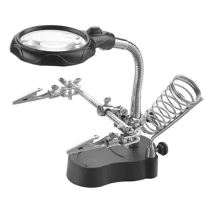 Soporte de Soldador con Lupa y LED Articulado VT-Power ZD1262