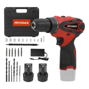 Taladro Atornillador 12V 10mm con Accesorios y Maletín