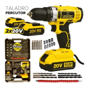 Taladro Percutor 20V 13mm con 2 Baterías, Maletín y Cargador – Kommberg
