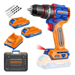 Taladro Percutor Atornillador Wadfow 20V Motor Sin Carbones con Maletín, 2 Baterías y Cargador, Mandril 13mm taladro-percutor-atornillador-wadfow-20v-motor-sin-carbones-maletin-2-baterias-cargador-mandril-13mm